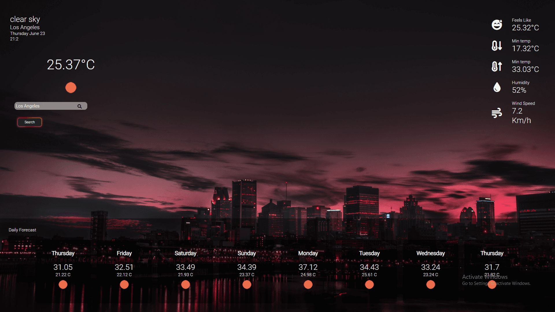 photo of the website