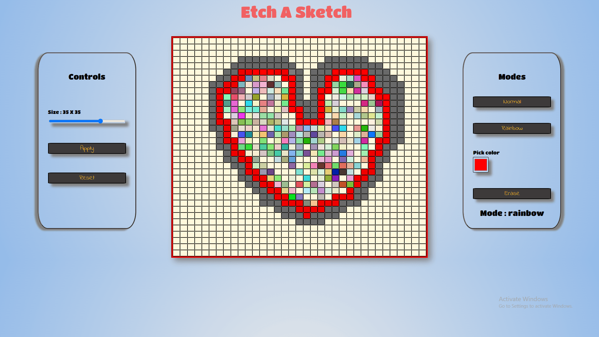 photo of the website